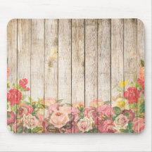 Vintage Rosas Rústicos Românticos Madeira