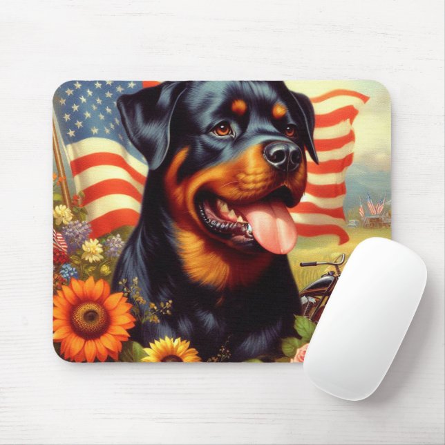 Mousepad Vintage Rottweiler (Com mouse)