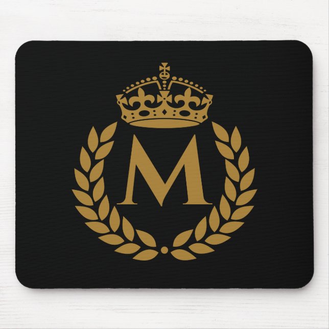 Mousepad Vintage Royal King Ouro Crown Name (Frente)
