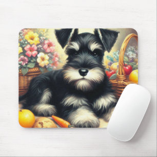 Mousepad Vintage Schnauzer Pintura