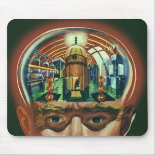 Mousepad Vintage Science Fiction, Alienígena Brain in Labor