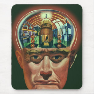 Mousepad Vintage Science Fiction, Alienígena Brain in Labor