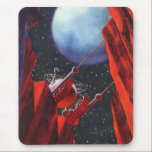 Mousepad Vintage Science Fiction, Canyon Space Moon Rover<br><div class="desc">Ilustração vintage: planetas futuristas de ficção científica e imagem espacial. Uma vista de um cânion profundo olhando para cima em direção a um veículo de exploração espacial com uma lua grande e estrelas no céu noturno. Um clássico design de quadrinhos retrô de ficção científica.</div>