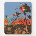 Mousepad Vintage Science Fiction HG Wells Guerra dos Mundos<br><div class="desc">Ilustração de Vintage Science Fiction design com uma cena de batalha da Guerra dos Mundos. A Guerra dos Mundos é um romance de ficção científica de H. G. Wells primeiro publicado como uma série de revistas e depois como livro em 1898.</div>