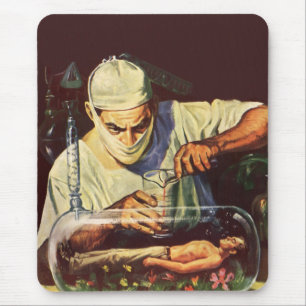 Mousepad Vintage Science Fiction, Laboratory Mad Scientist