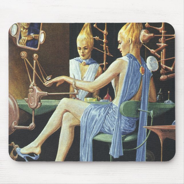 Mousepad Vintage Science Ficty Beauty Salon Spa Manicures (Frente)