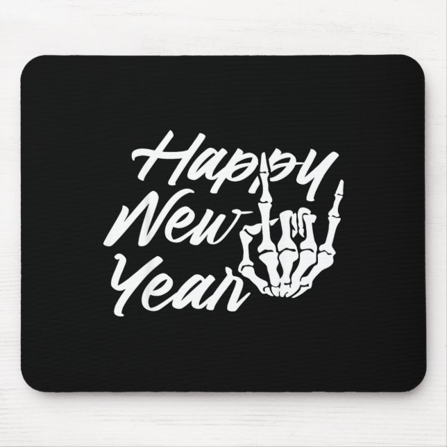 Mousepad Vintage Skeleton Happy New Year Eve  (Frente)