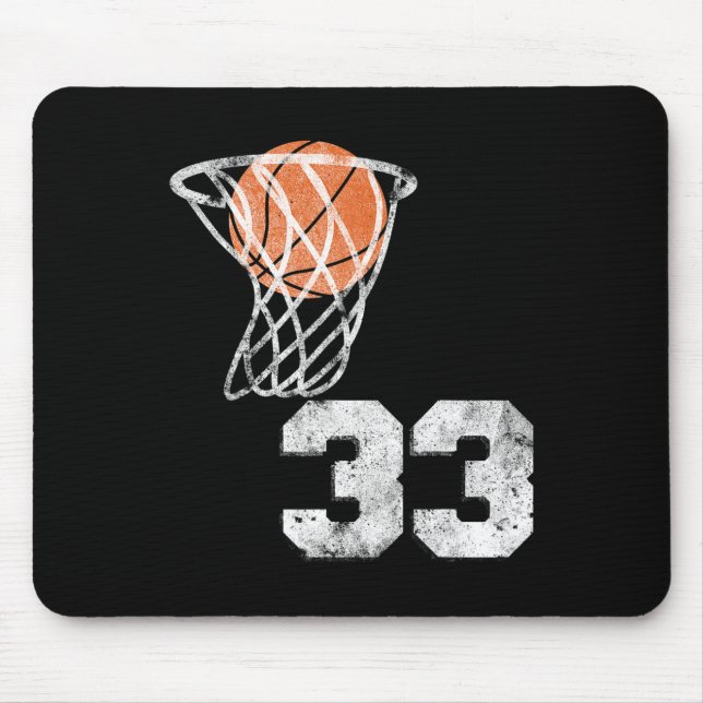 Mousepad Vintage Sketll Jersey Número 33 Player (Frente)