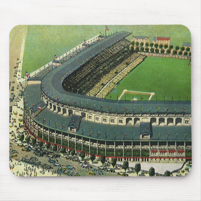 Mousepad Vintage Sports Baseball Stadium, Vista Aérea (Frente)