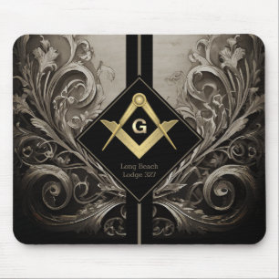 Mousepad Vintage Square & Compass Masonic