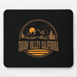 Mousepad Vintage Squaw Valley Califórnia Montanha Caminhada
