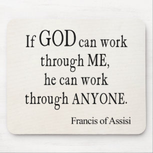Mousepad Vintage St Francis de citações religiosas do deu