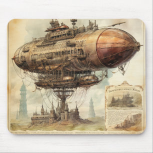 Mousepad Vintage Steampunk Zeppelin (10)