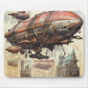 Mousepad Vintage Steampunk Zeppelin (9)