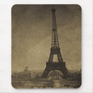 Mousepad Vintage Stereoview da torre Eiffel