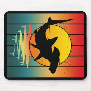 Mousepad Vintage Sunset Hammerhead Shark