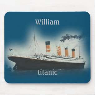 Mousepad Vintage Titanic Ocean Liner Boy Sea Name Navio