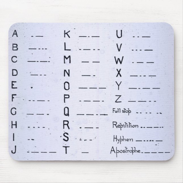 Mousepad Vintage titânico S.O.S. do código Morse do RMS (Frente)