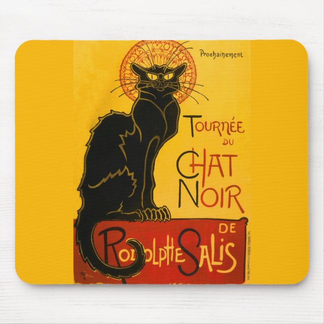 Mousepad Vintage Tournée du Chat Noir Theophile Steinlen (Frente)