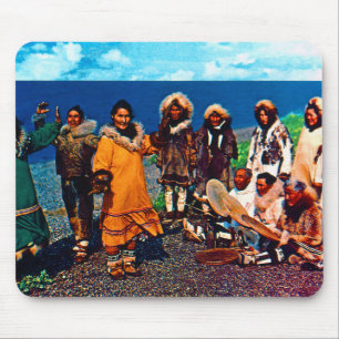 Mousepad Vintage USA Alaska Eskimo Dançarinos