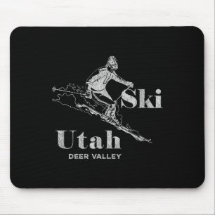 Mousepad Vintage Utah Deer Valley Skiing Tee