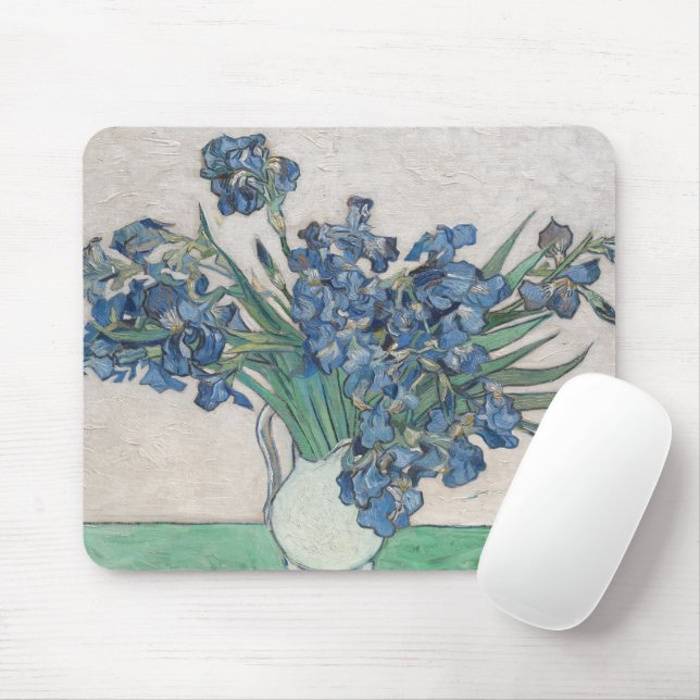 Mousepad Vintage Van Gogh Irises (Com mouse)