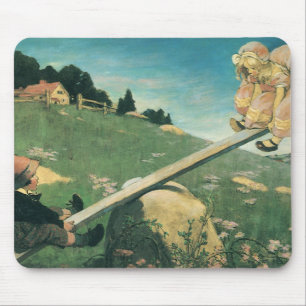 Mousepad Vintage Veja Saw Margery Daw, Jessie Willcox Smith