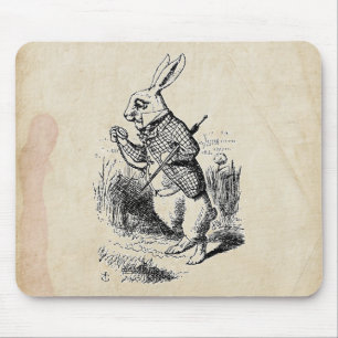 Mousepad Vintage White Rabbit