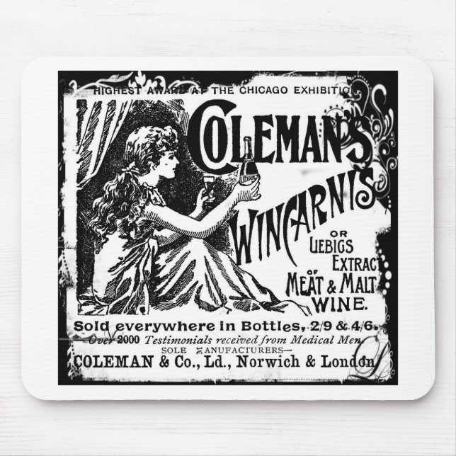 Mousepad Vintage Wincarnis Tonic Ad (Frente)