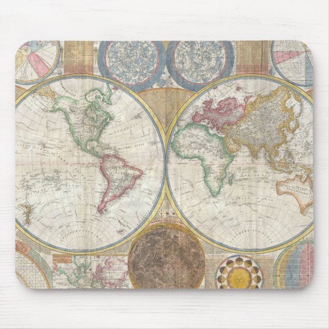 Mousepad Vintage WORLD MAP (Frente)