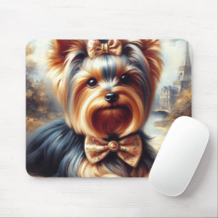 Mousepad Vintage Yorkshire Terrier Painting