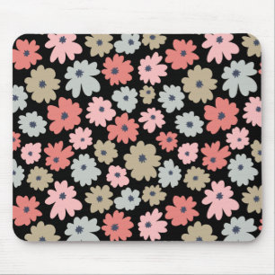 Mousepad Vintagem Colorida da Flor de Padrão