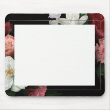 Vintagem de Frame Dourado Preto Floral