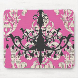 Mousepad Vintelier de pinagem quente-rosa-quente de Paris