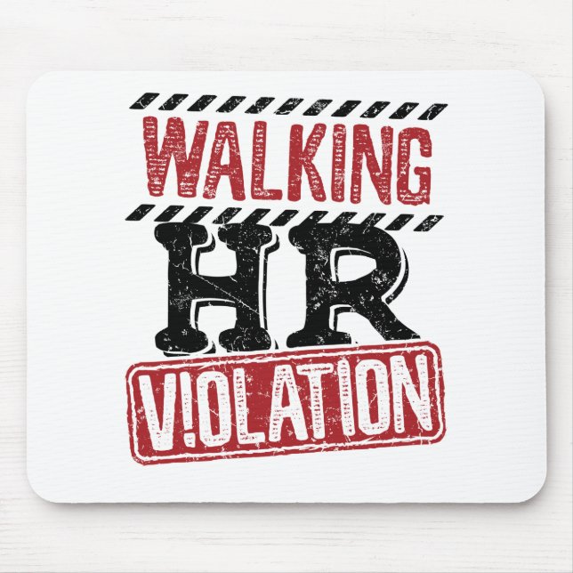 Mousepad Violação de RH Andando Pesadelos de Recursos Human (Frente)