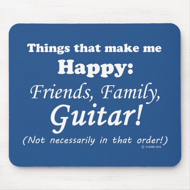 Mousepad Violão me faz feliz (Frente)