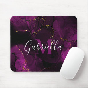Mousepad Violet e Ouro Marble