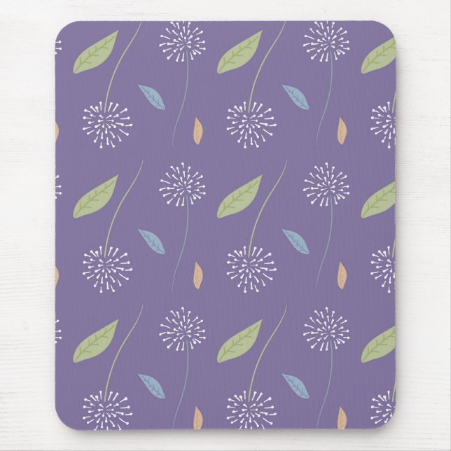 Mousepad Violet Floral Impressão (Frente)