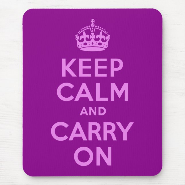 Mousepad Violet mantenha-se calma e continue (Frente)