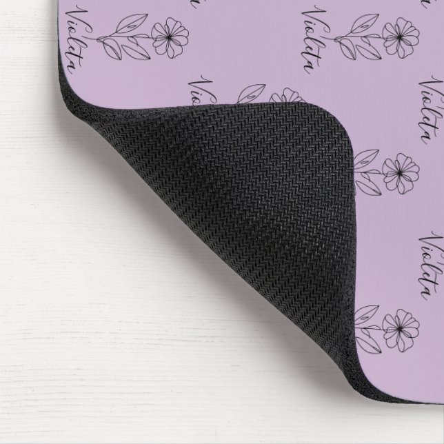 Mousepad Violeta de fevereiro Flor de Nascimento Personaliz (Canto)