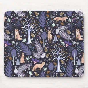 Mousepad Violeta de Madeira de Inverno/Dourado ID785