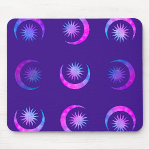 Mousepad Violeta Índigo Púrpura Lua & Sol Zen