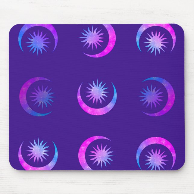Mousepad Violeta Índigo Roxo Lua & Sol Zen (Frente)