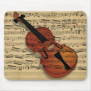 Mousepad Violin Vintage Music