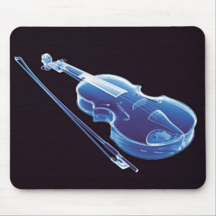 Mousepad Violino azul de néon