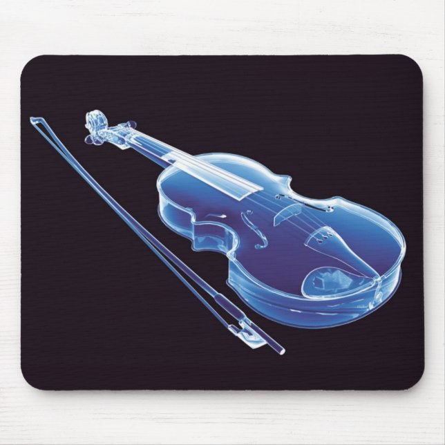 Mousepad Violino azul de néon (Frente)