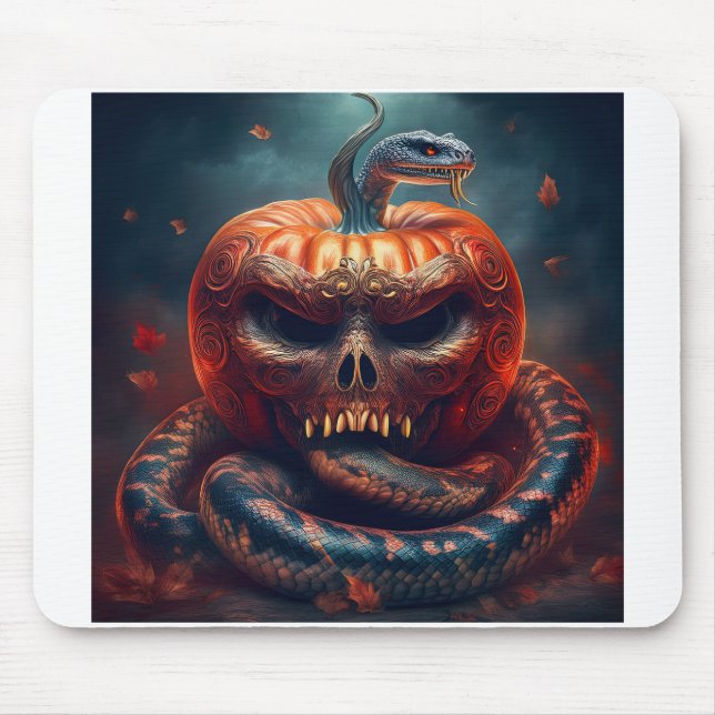 Mousepad Viper Colorido Enrelatado Com Abóbora Mau (Frente)