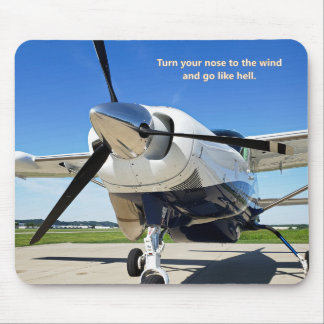 Mousepad Vire o seu nariz para o suporte do avião de vento