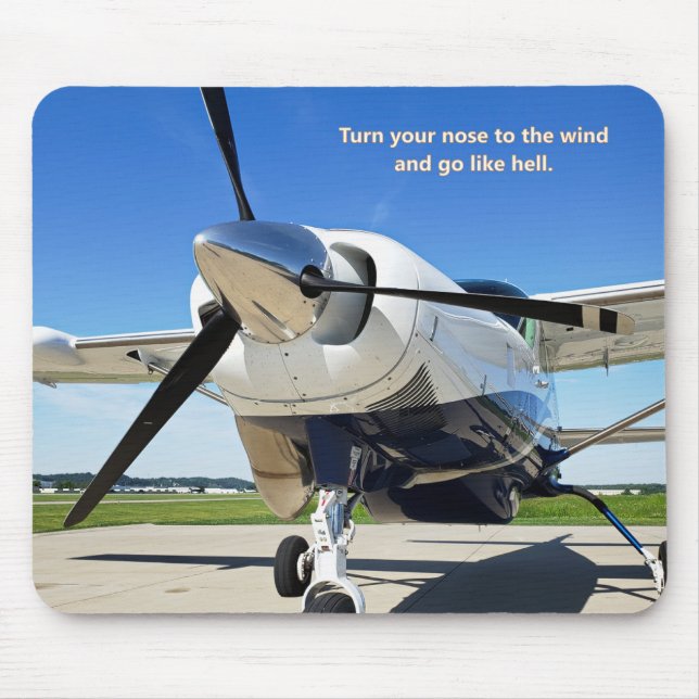 Mousepad Vire o seu nariz para o suporte do avião de vento (Frente)