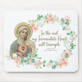 Mousepad Virgem Abençoada Mary Fatima Religiosa Católica